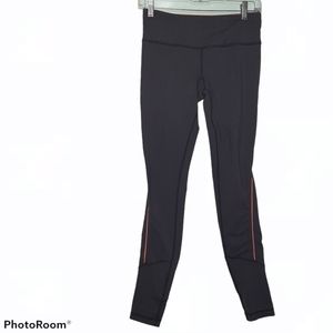 Lululemon grey with coral stripe pants